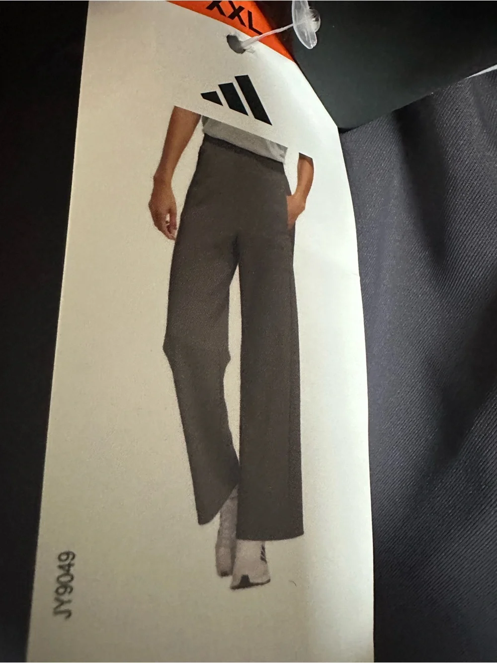 adidas Women's Wide-Leg Track Pants in gray stranda XXL - Picture 13 of 15